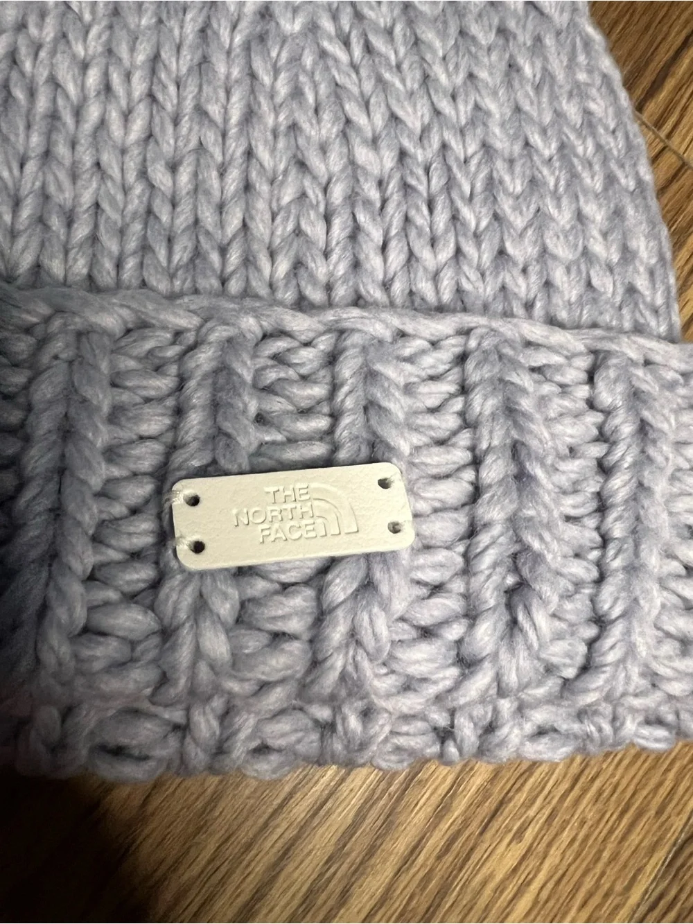 The North Face City Coziest Beanie Lavender Fog Purple Wool Blend Pom Hat OS
